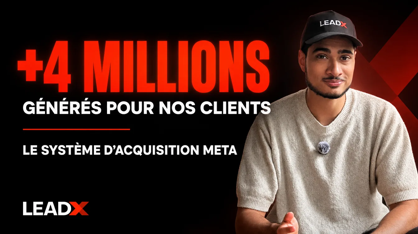 LEADX — Le système d'acquisition Meta qui a généré +4 millions pour nos clients